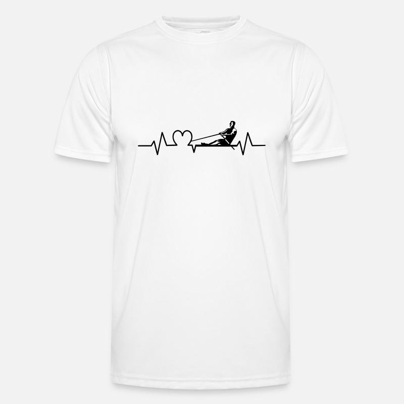 Ruderer Herzschlag Männer Funktions-T-Shirt