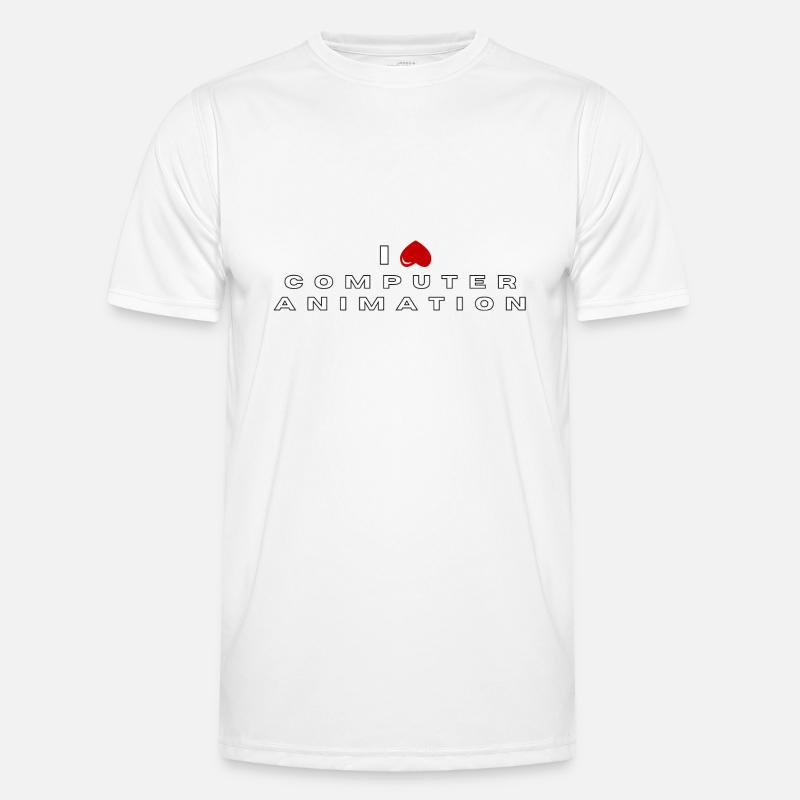 I hate Computer animation - Men's Functional T-Shirt - white
