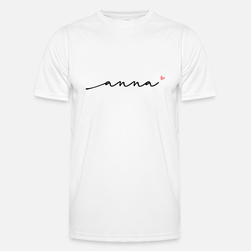 Anna Cursive Name - Men's Functional T-Shirt - white