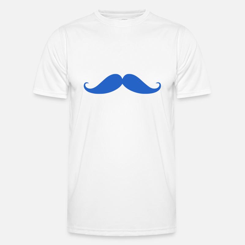 Prostatakrebs Bewusstsein Schnurrbart - Männer Funktions-T-Shirt - Weiß