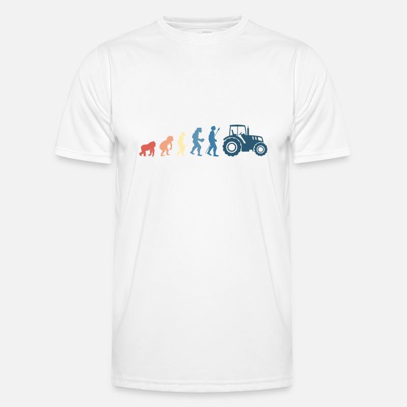 Retro tractor evolution - Men's Functional T-Shirt - white