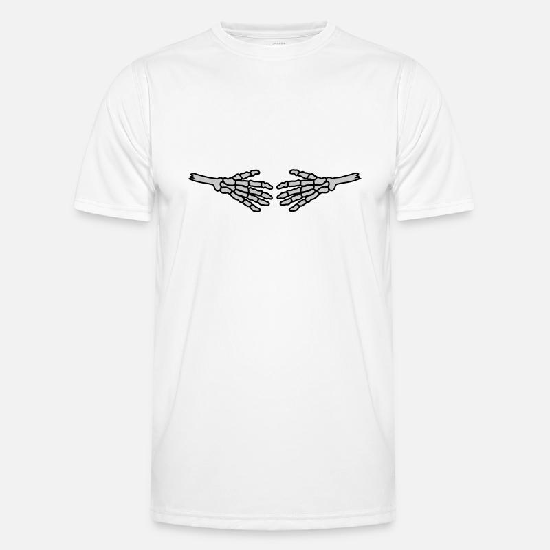 Shaking Hands Skeleton Halloween Men's Functional T-Shirt