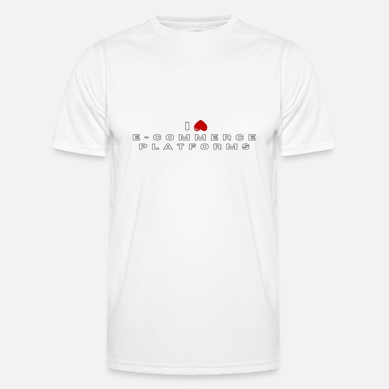 I hate E-commerce platforms - Men's Functional T-Shirt - white