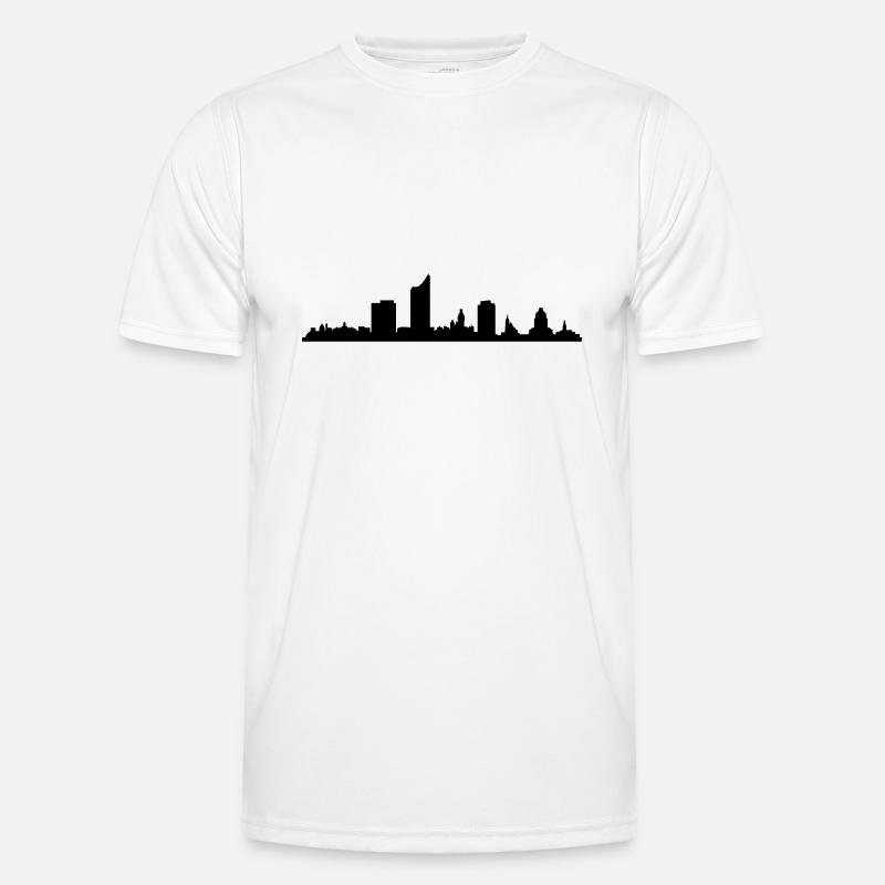 Skyline Leipzig Männer Funktions-T-Shirt
