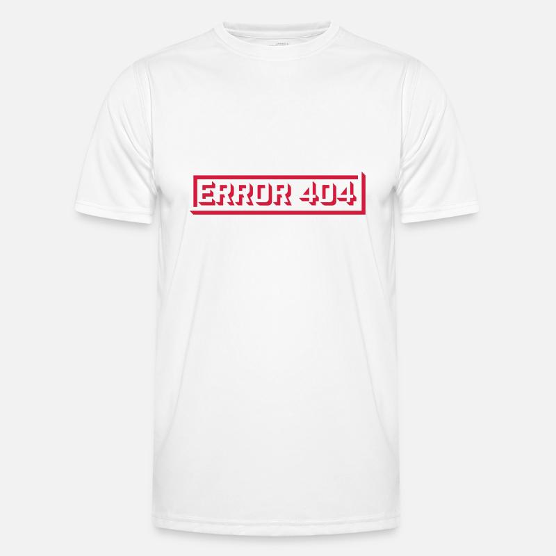 Error 404 Computer Message - Men's Functional T-Shirt - white