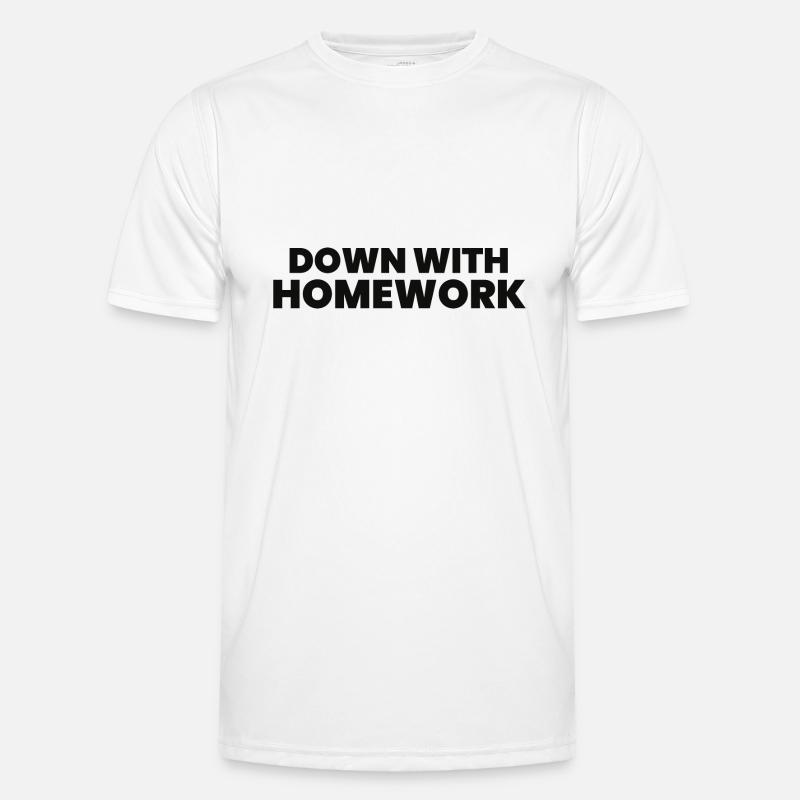 Down With Homework - Men's Functional T-Shirt - white