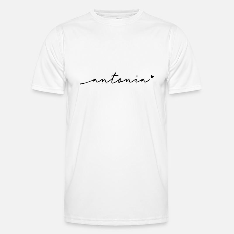 Antonia Cursive Name - Men's Functional T-Shirt - white