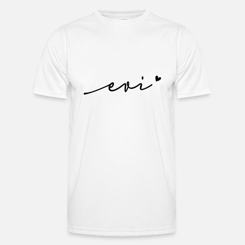 Evi Cursive Name - Men's Functional T-Shirt - white