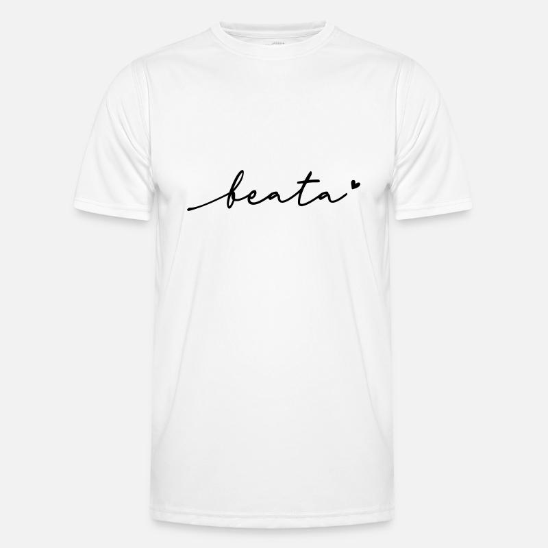 Beata Cursive Name - Men's Functional T-Shirt - white