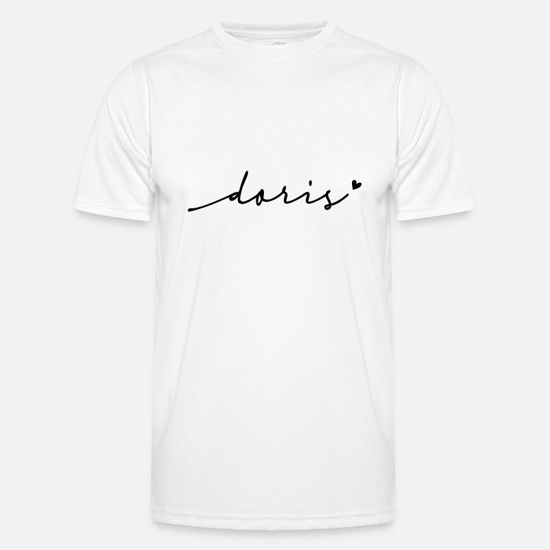 Doris Cursive Name - Men's Functional T-Shirt - white