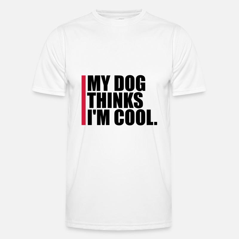Dog thinks in the cool Men's Functional T-Shirt