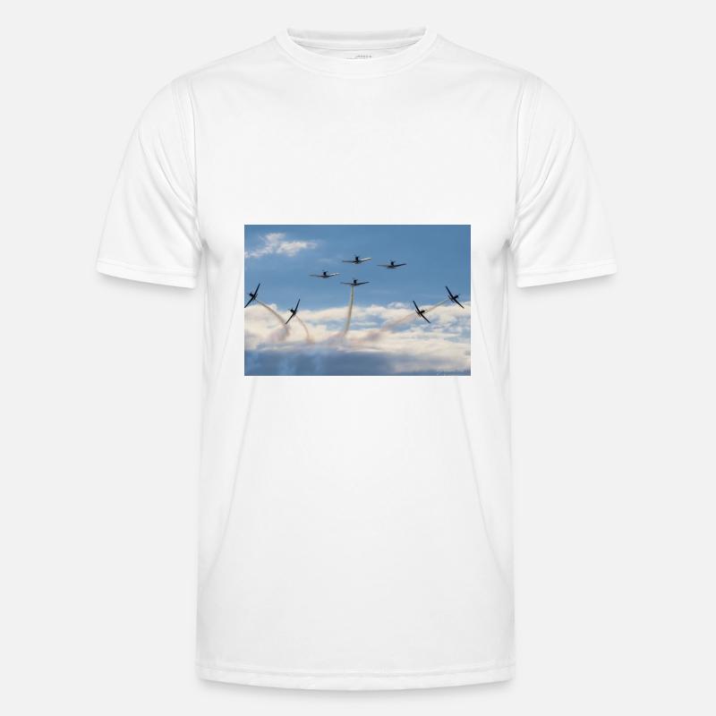 PC-7 Team der Schweizer Luftwaffe - Männer Funktions-T-Shirt - Weiß