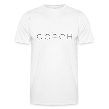 coach - Men's Functional T-Shirt - white - Front - AI Model Male 178 dark (178cm)