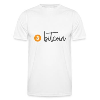 Bitcoin (Bitcoin) - Männer Funktions-T-Shirt - Weiß - Vorne - AI Model Male 178 dark (178cm)