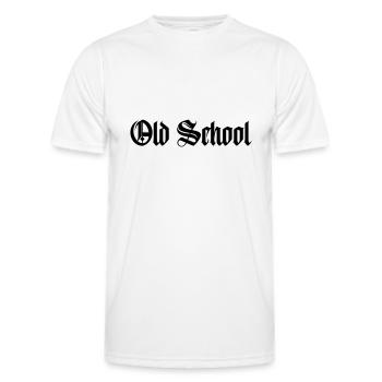 old school - Männer Funktions-T-Shirt - Weiß - Vorne - AI Model Male 178 dark (178cm)