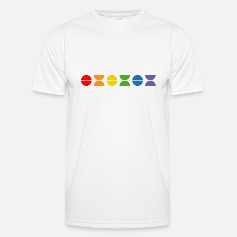 Diversión arcoíris Camiseta funcional para hombres