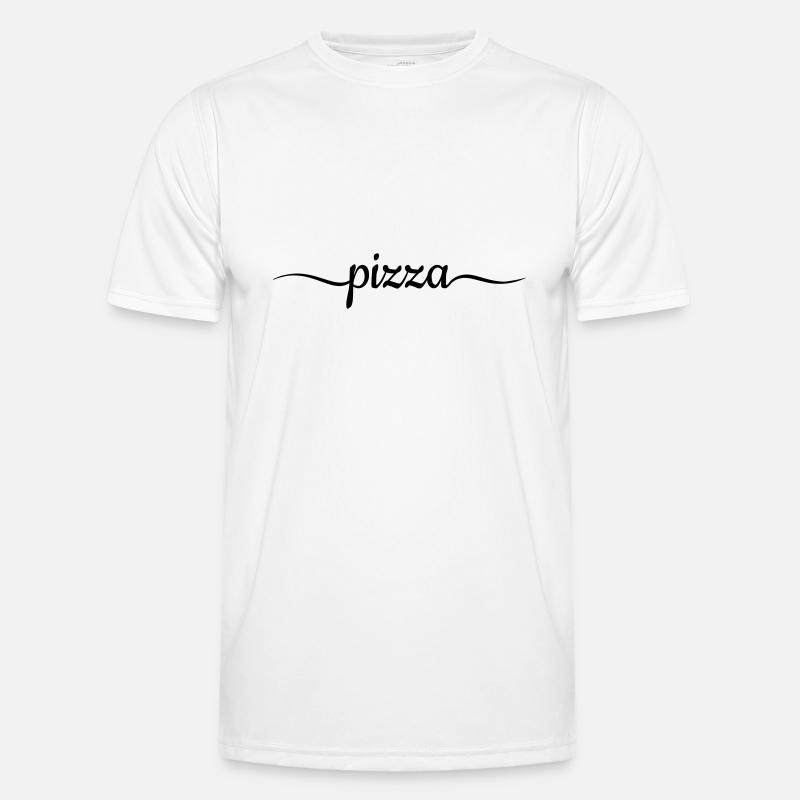 Lettrage typographique de pizza T-shirt sport Homme