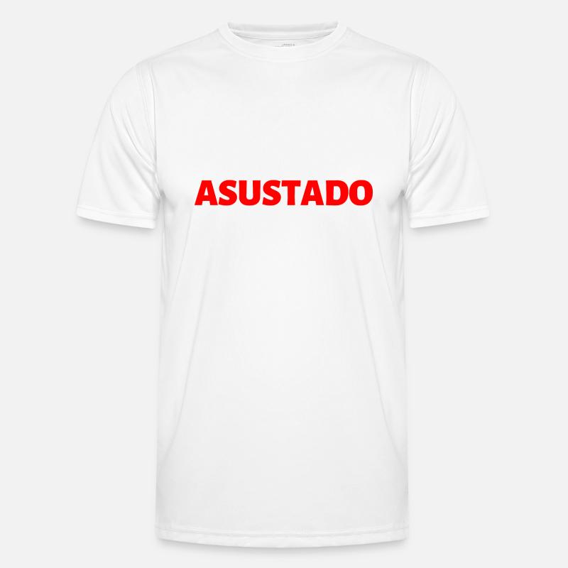 verängstigt Spanisch Sprache - Männer Funktions-T-Shirt - Weiß
