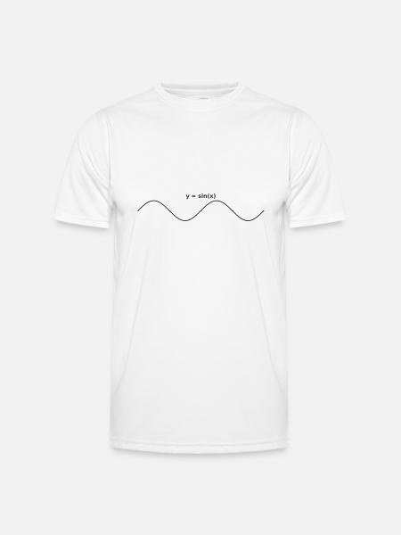 sinus graph design - Männer Funktions-T-Shirt - Weiß