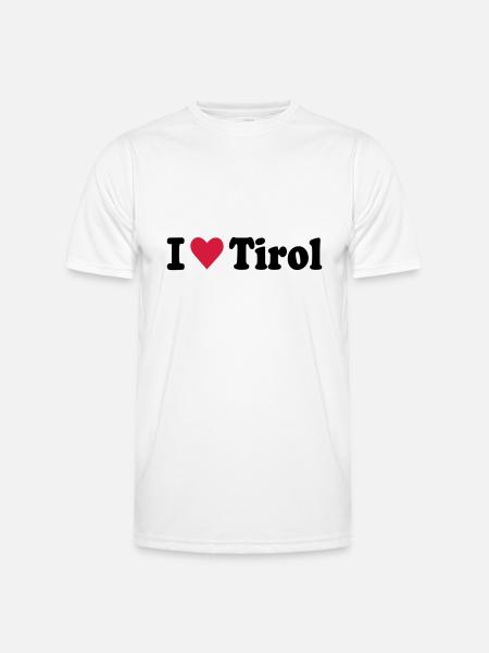 Tirol - Männer Funktions-T-Shirt - Weiß