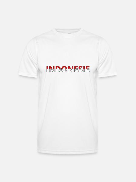 Drapeau Indonésie - T-shirt sport Homme - blanc