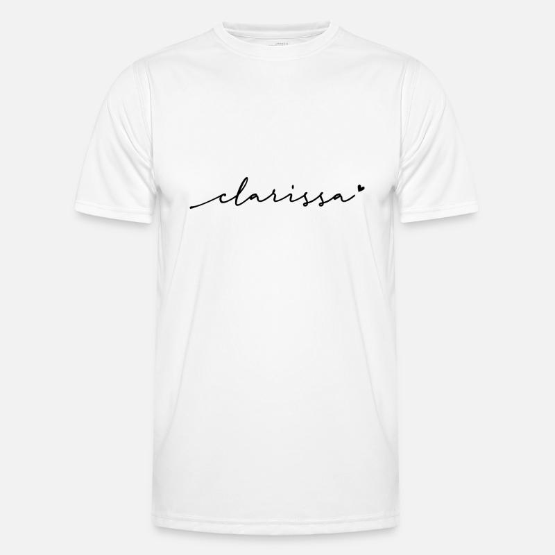 Clarissa Cursive Name - Men's Functional T-Shirt - white