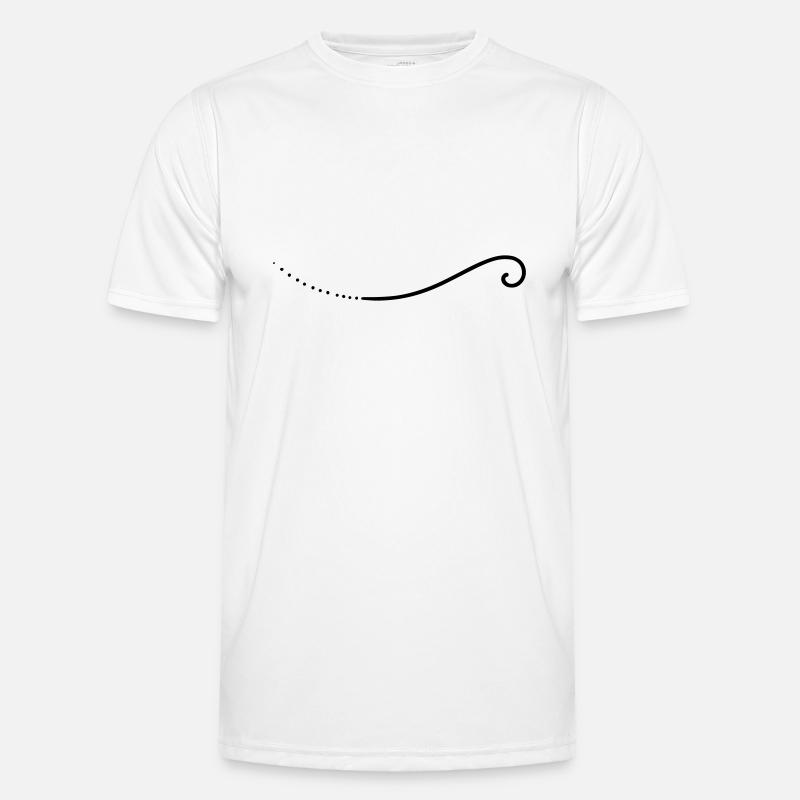 Schnörkel Linie Männer Funktions-T-Shirt
