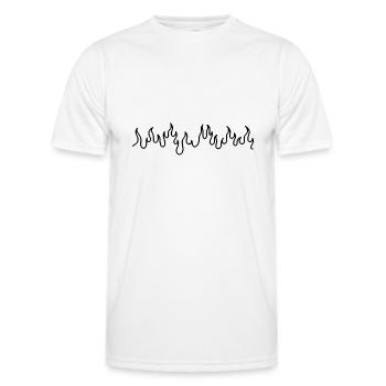 Incendie, Flames, Burning, In fire, In flames - T-shirt sport Homme - blanc - Devant - AI Model Male 178 dark (178cm)
