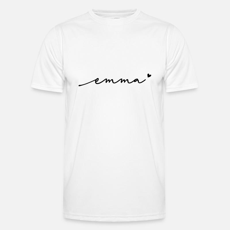 Emma Cursive Name - Men's Functional T-Shirt - white