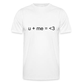 u + me = <3 (black) - Männer Funktions-T-Shirt - Weiß - Vorne - AI Model Male 178 dark (178cm)