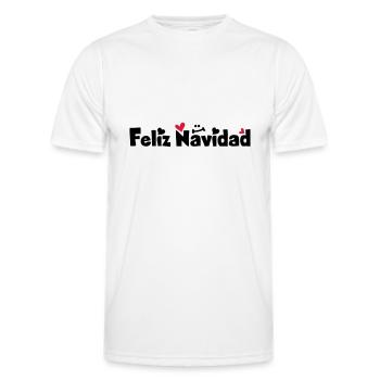 Feliz Navidad Frohe Weihnachten - Männer Funktions-T-Shirt - Weiß - Vorne - AI Model Male 178 dark (178cm)