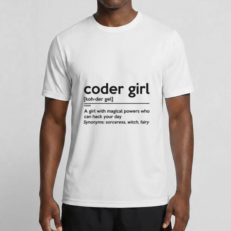 Coding Girl Definition Noun Software Developer Pro Männer Funktions-T-Shirt