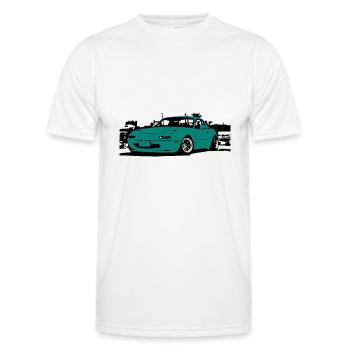 MIATA MK2 MX5 - Männer Funktions-T-Shirt - Weiß - Vorne - AI Model Male 178 dark (178cm)