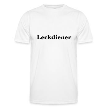 Leckdiener - Männer Funktions-T-Shirt - Weiß - Vorne - AI Model Male 178 dark (178cm)