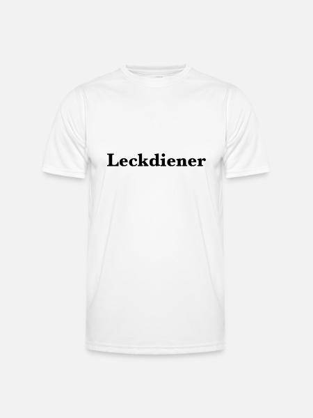 Leckdiener - Männer Funktions-T-Shirt - Weiß