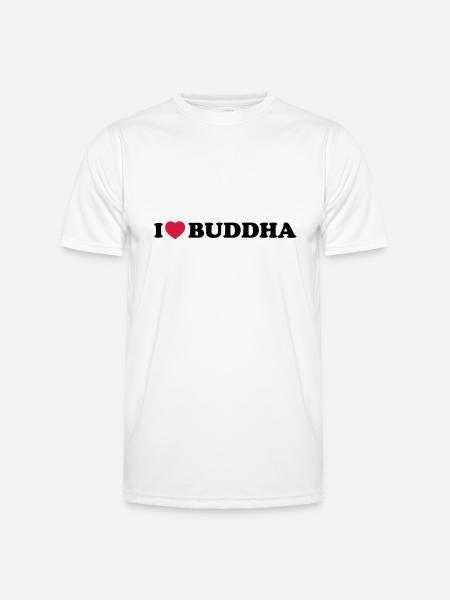I love Buddha - Men's Functional T-Shirt - white