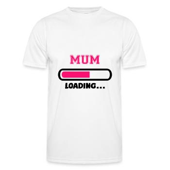 [HD] Mum Loading - T-shirt sport Homme - blanc - Devant - AI Model Male 178 dark (178cm)