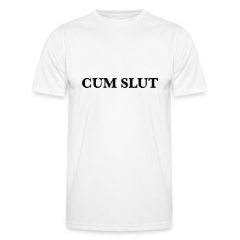 Cum Slut - Männer Funktions-T-Shirt - Weiß - Vorne - AI Model Male 178 dark (178cm)