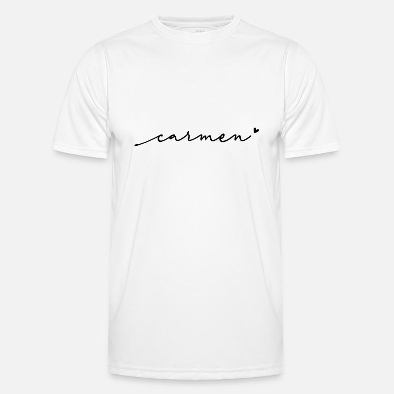 Carmen Cursive Name - Men's Functional T-Shirt - white