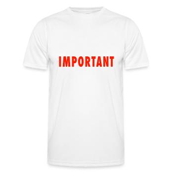 important - T-shirt sport Homme - blanc - Devant - AI Model Male 178 dark (178cm)
