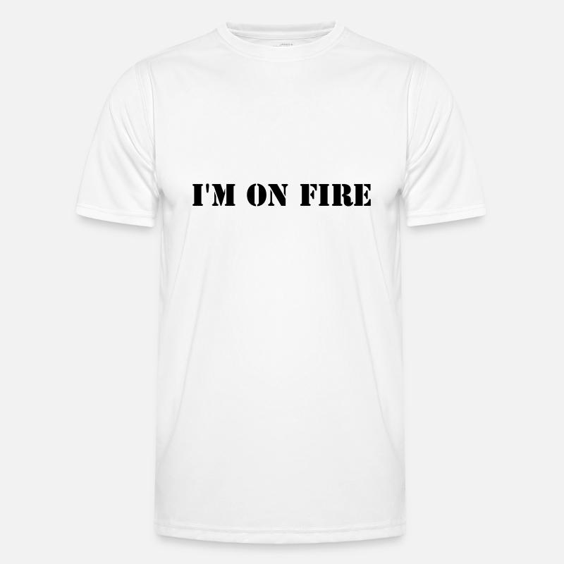 I'm on fire - Männer Funktions-T-Shirt - Weiß