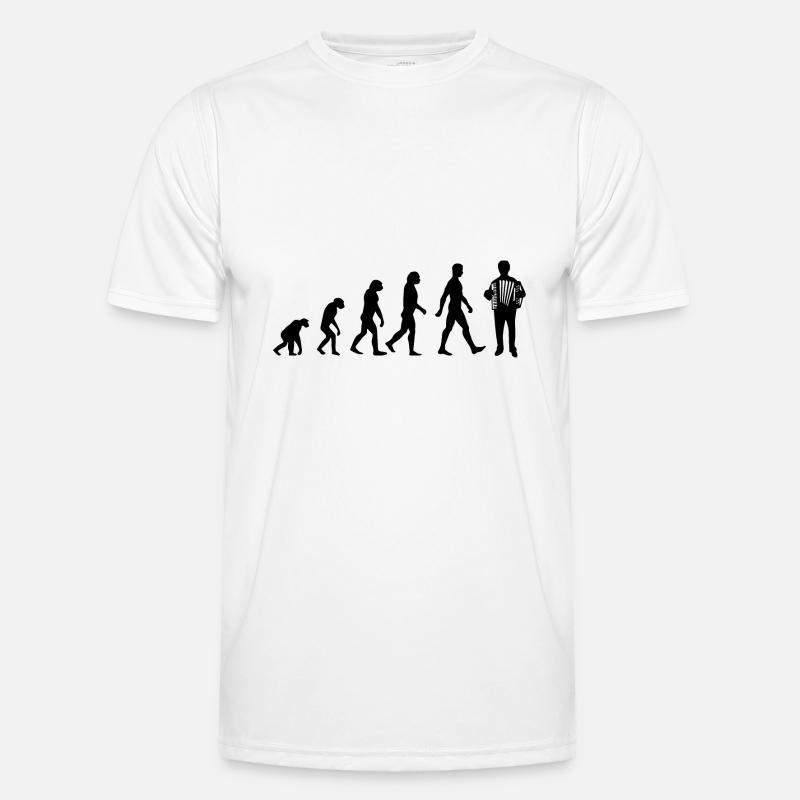 Evolution Geschenk Akkordeon Ziehharmonika Männer Funktions-T-Shirt
