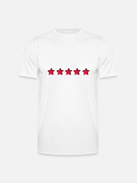 sterne - Männer Funktions-T-Shirt - Weiß