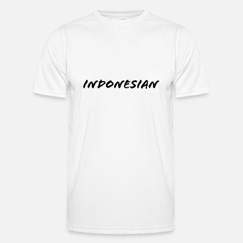 indonesisch - Männer Funktions-T-Shirt - Weiß
