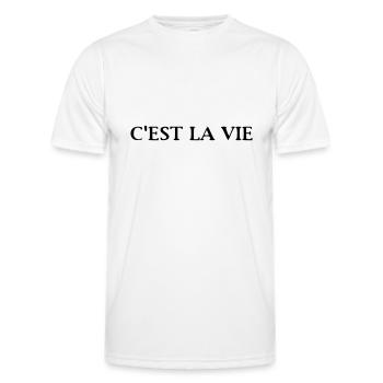 Dictons cool - T-shirt sport Homme - blanc - Devant - AI Model Male 178 dark (178cm)