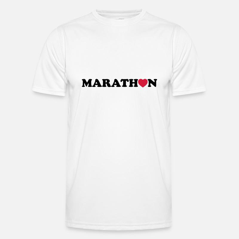 marathon - Männer Funktions-T-Shirt - Weiß