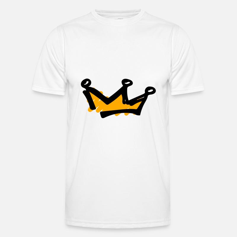 Crown Line Drawing - Men's Functional T-Shirt - white