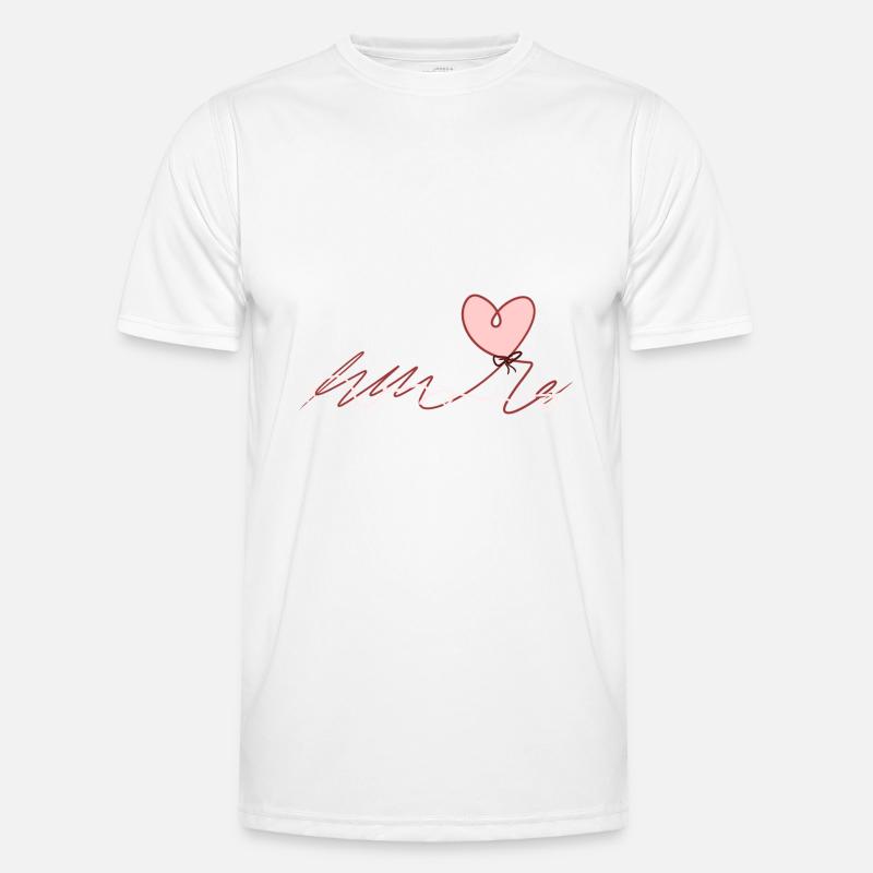 red thread heart love loop Men's Functional T-Shirt