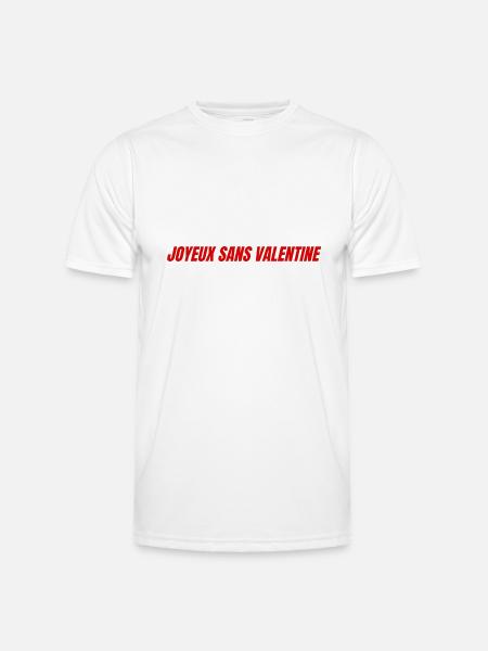 joyeux sans valentine - T-shirt sport Homme - blanc
