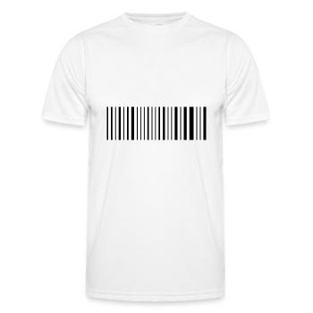 Barcode - Männer Funktions-T-Shirt - Weiß - Vorne - AI Model Male 178 dark (178cm)